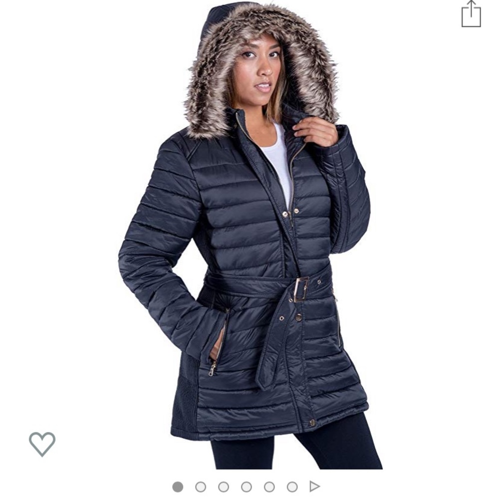 Navy blue Sherpa lined women’s coat